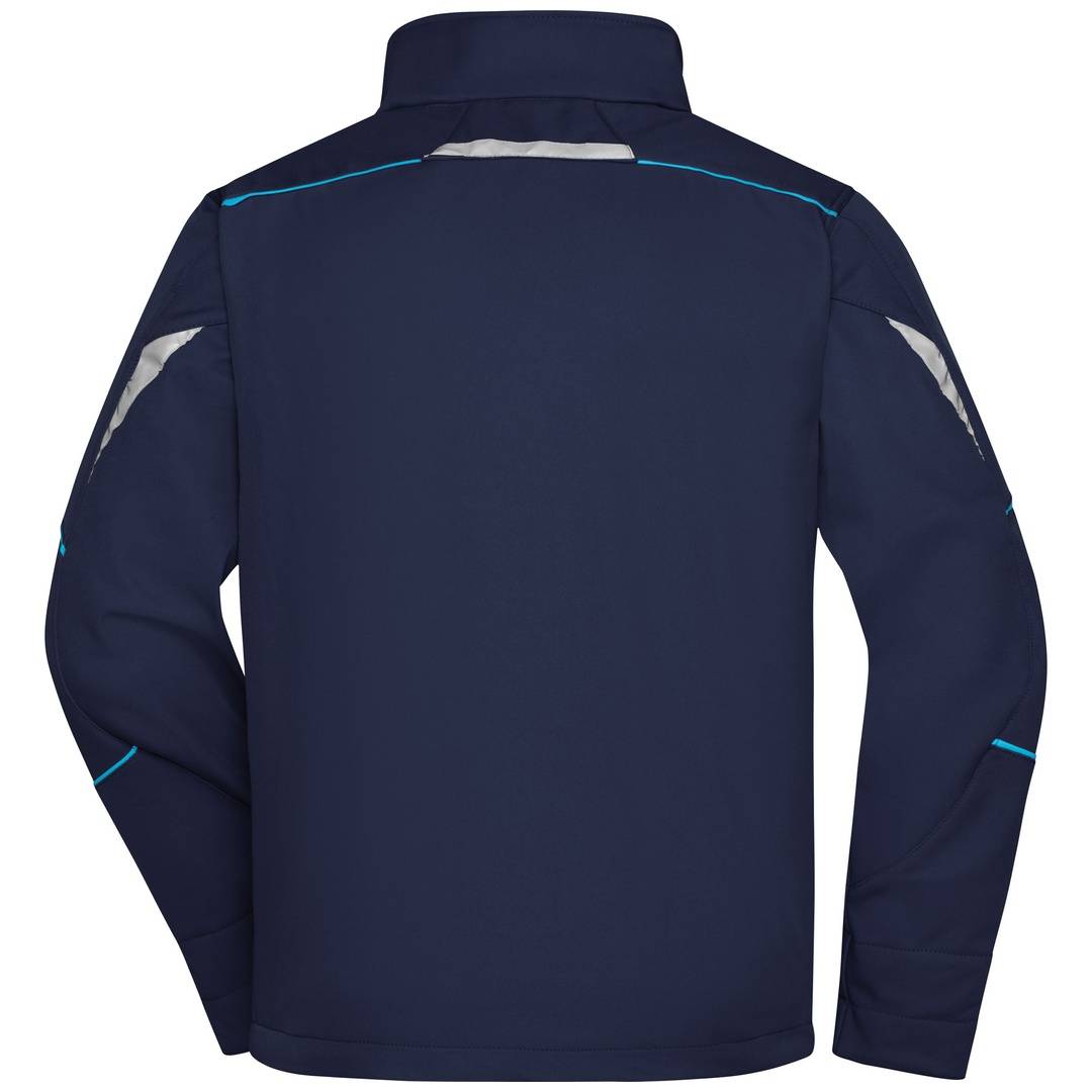 James &amp; Nicholson Wind- und Wasserfeste Softshelljacke JN851 Gr. XL navy/turquoise