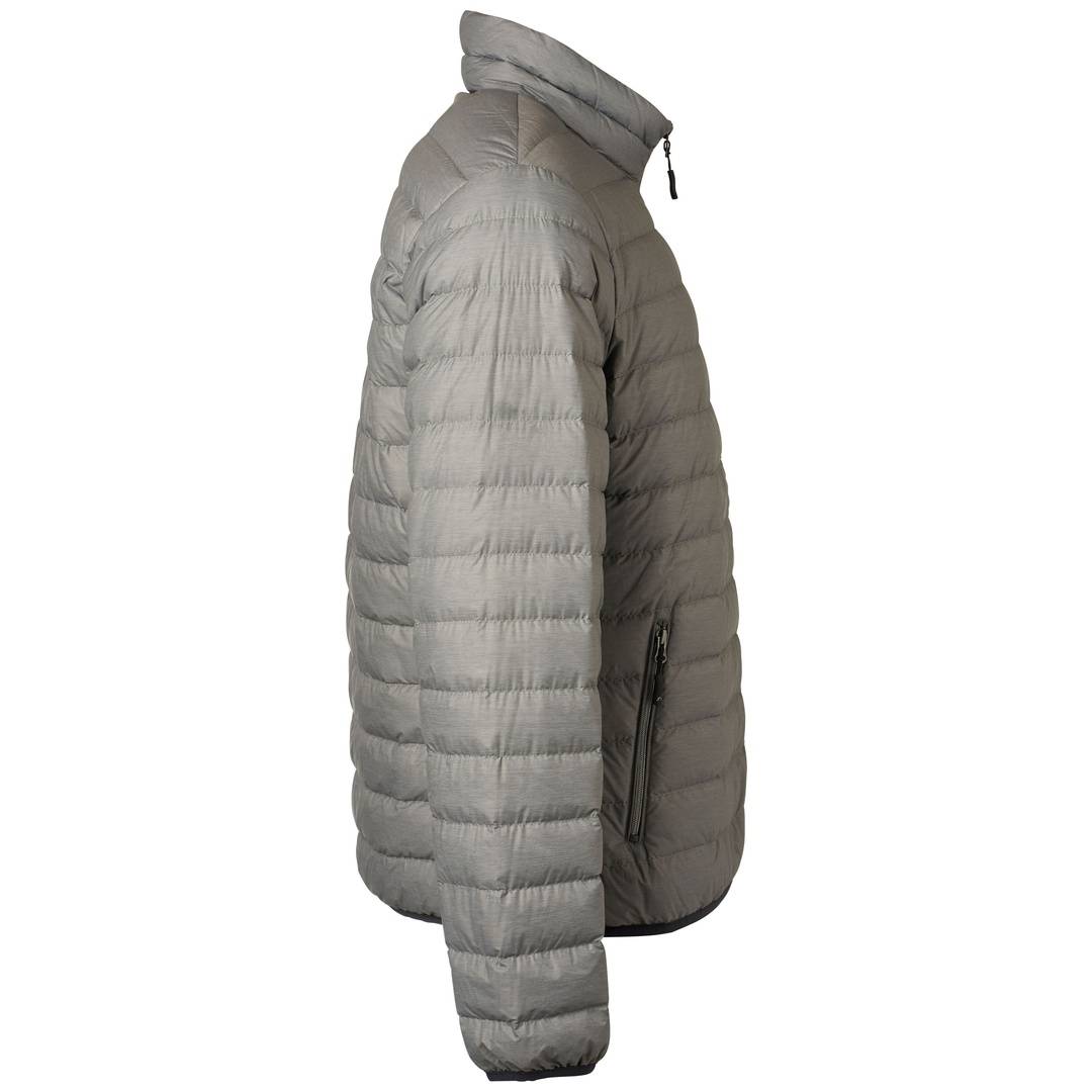 James & Nicholson Mens Down Jacket JN1140 Gr. L silver-melange/graphite
