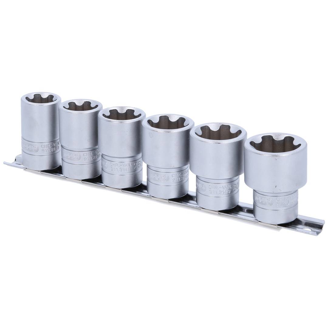KS Tools 1/2 Torx-E-Plus Stecknuss-Satz, 6-tlg., EPL22-EPL32