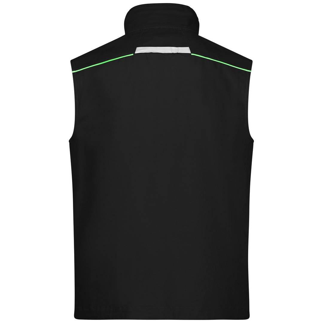 James & Nicholson Funktionelle Weste im sportlichen Look JN850 Gr. S black/lime-green