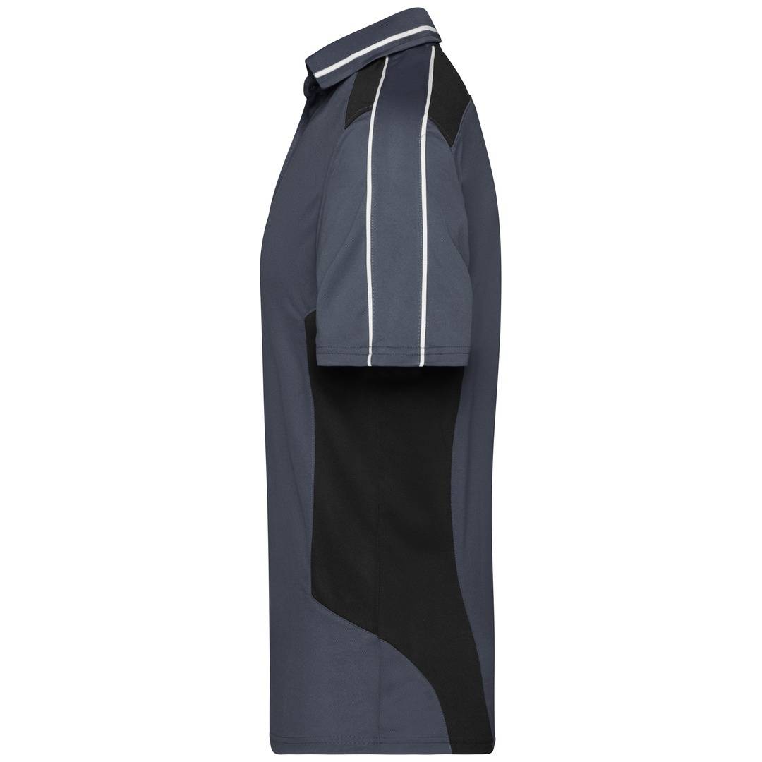 James & Nicholson Poloshirt Herren JN828 Gr. M carbon/black