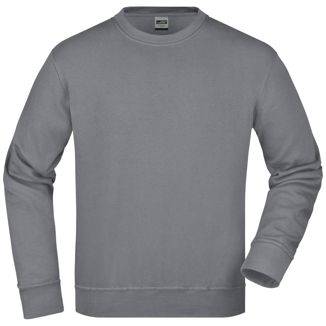 James & Nicholson Klassisches Rundhals-Sweatshirt JN840, Gr. XL carbon