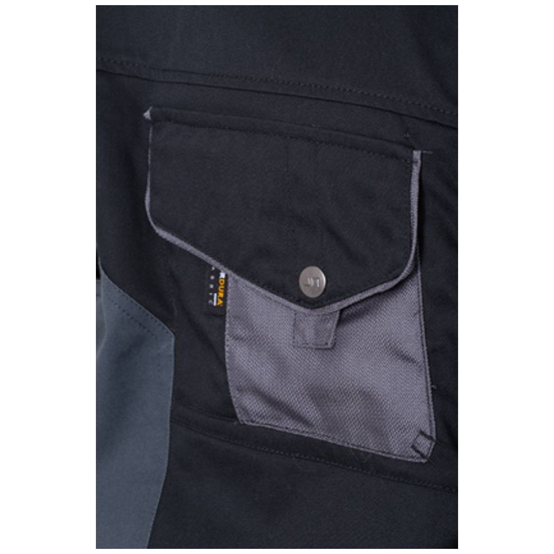 James & Nicholson Arbeitsjacke JN821 Gr. 3XL schwarz/grau