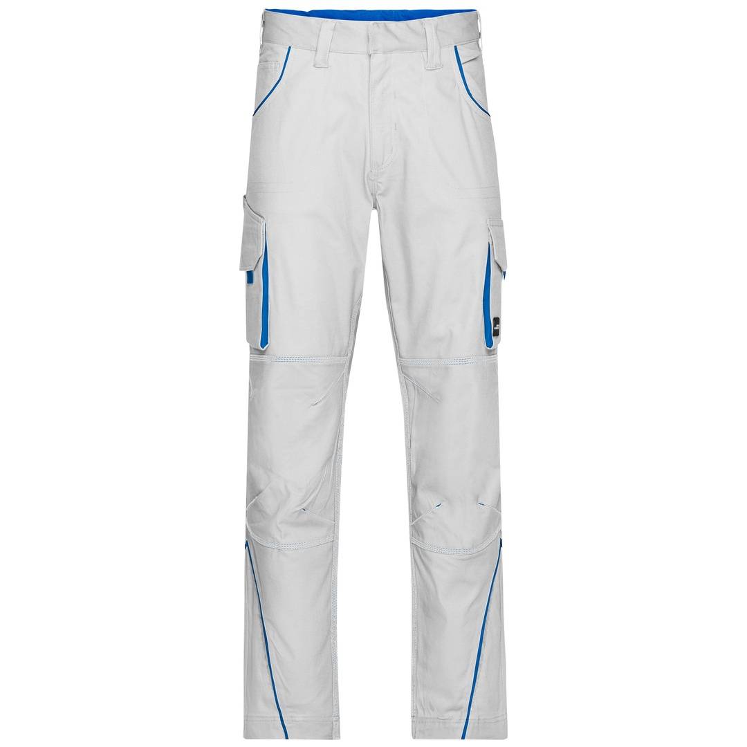 James & Nicholson Funktionelle Arbeitshose JN847 Gr. 46 white/royal