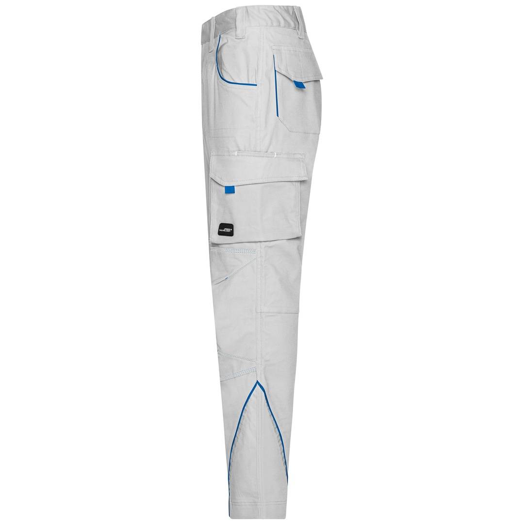 James & Nicholson Funktionelle Arbeitshose JN847 Gr. 46 white/royal