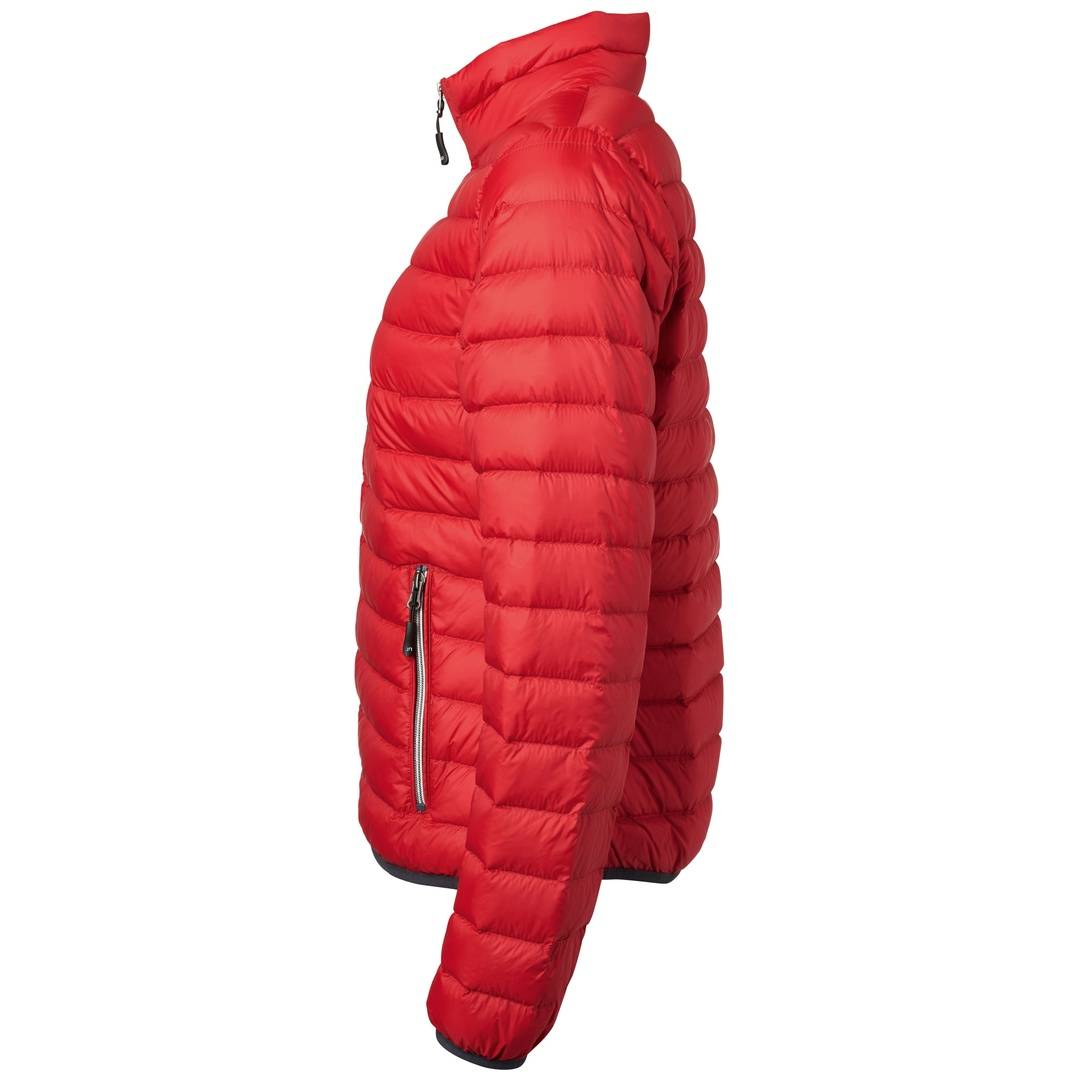 James &amp; Nicholson leichte, klassische Daunenjacke JN1139 Gr. M rot/silber
