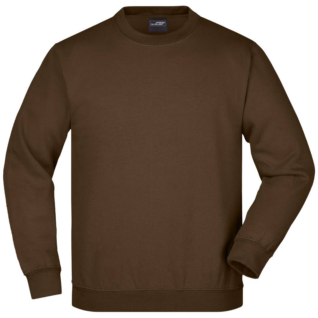 James & Nicholson Klassisches Komfort Rundhals-Sweatshirt Kinder JN040K Gr. L-140 brown