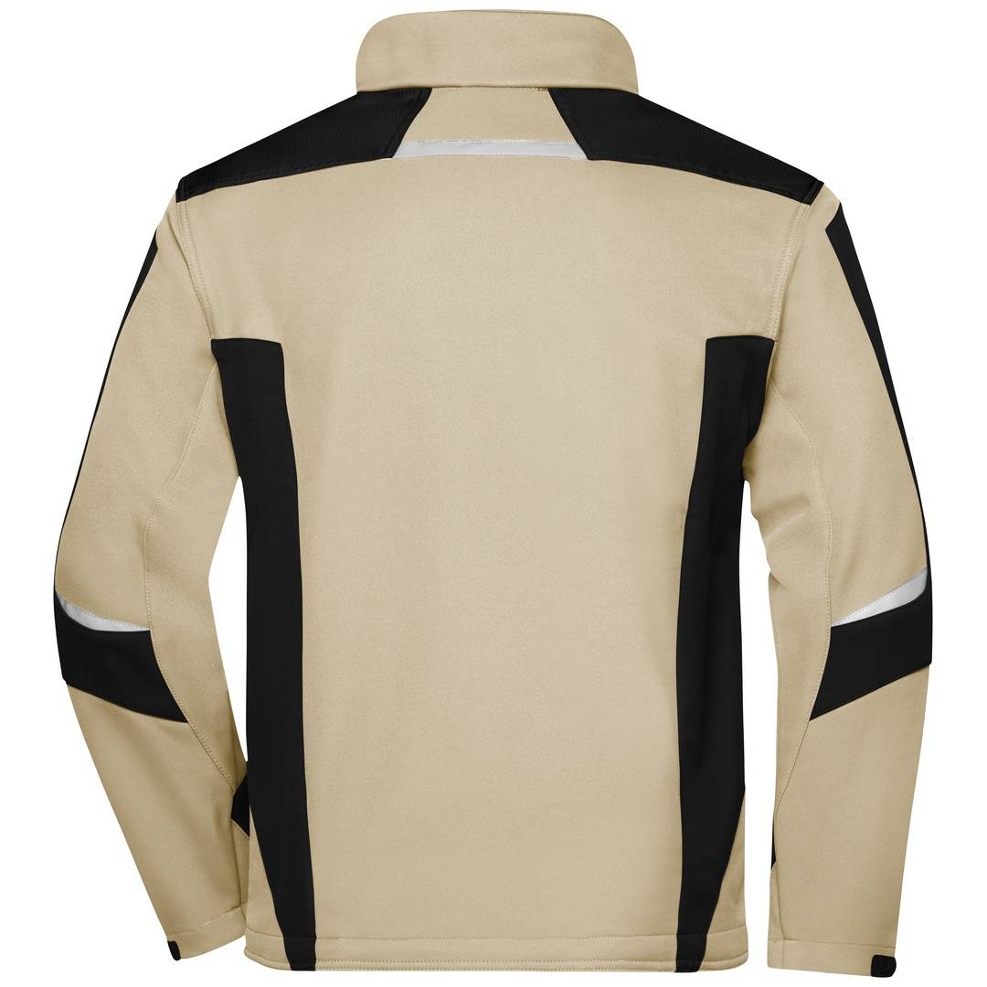 James & Nicholson Professionelle Softshelljacke JN844 Gr. 6XL stone/black