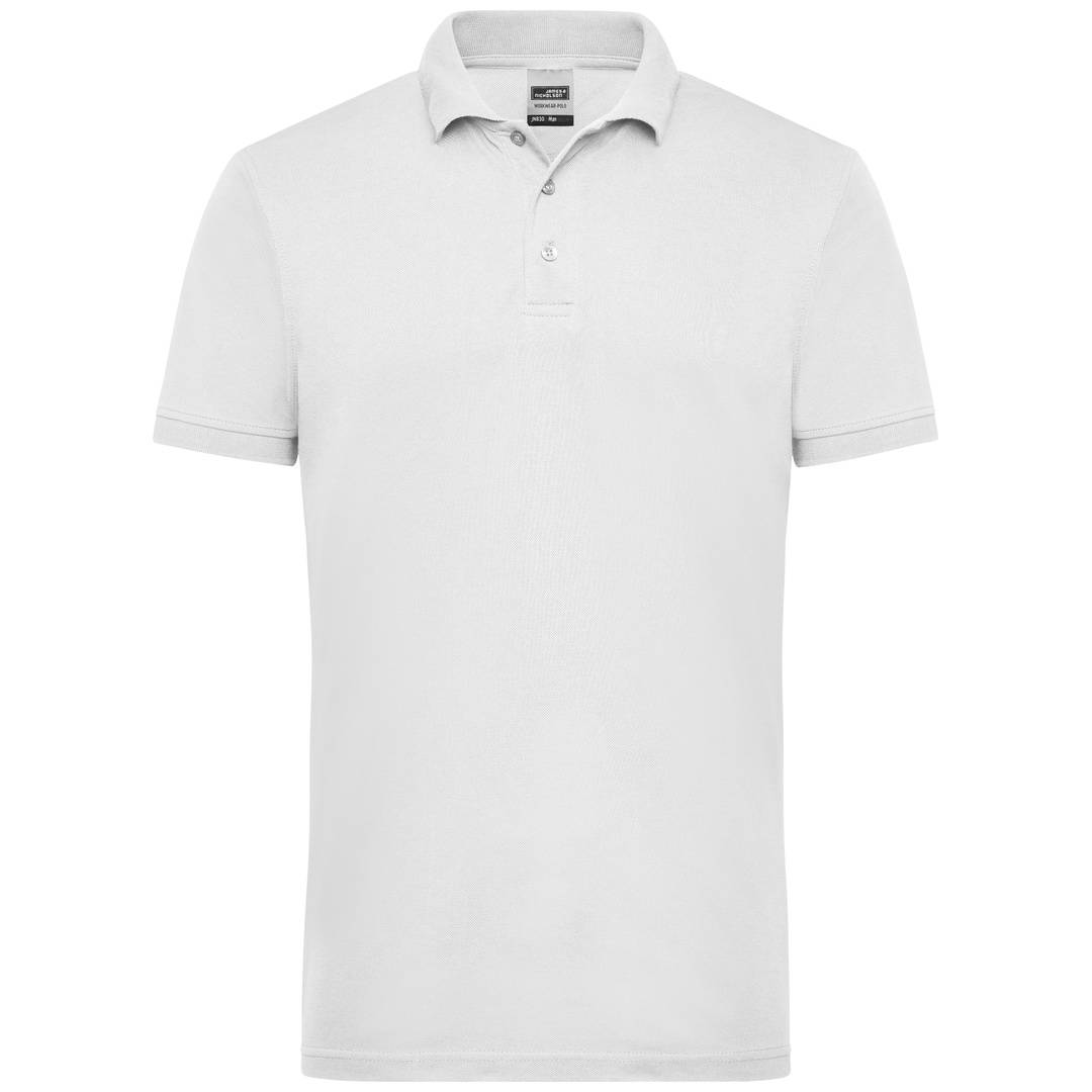 James & Nicholson Poloshirt Herren JN830 Gr. 5XL white
