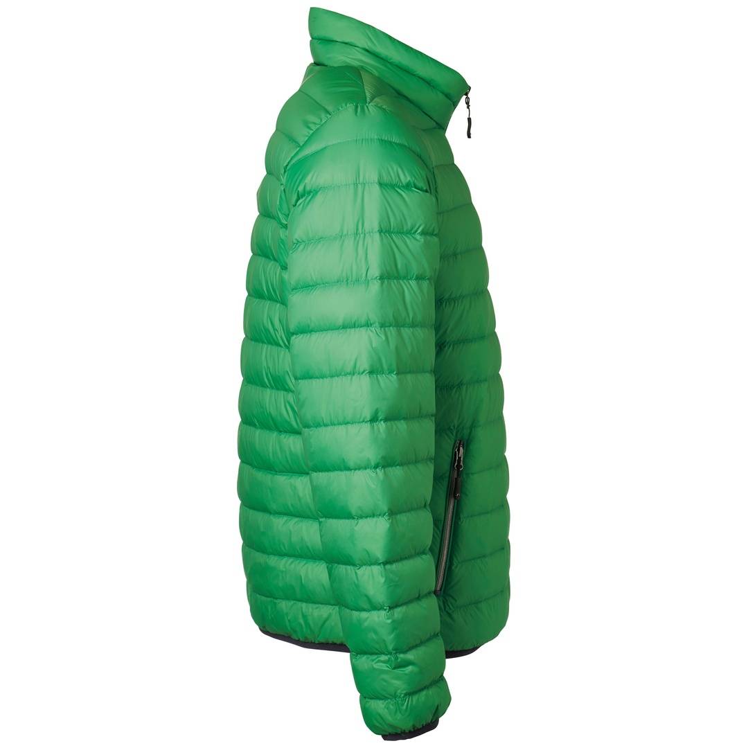 James & Nicholson Mens Down Jacket JN1140 Gr. L fern-green/silver