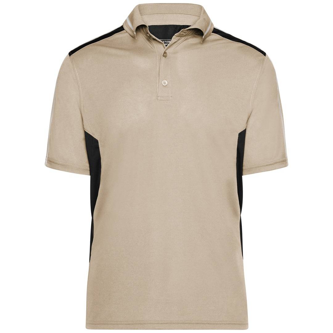 James & Nicholson Poloshirt Herren JN828 Gr. L stone/black