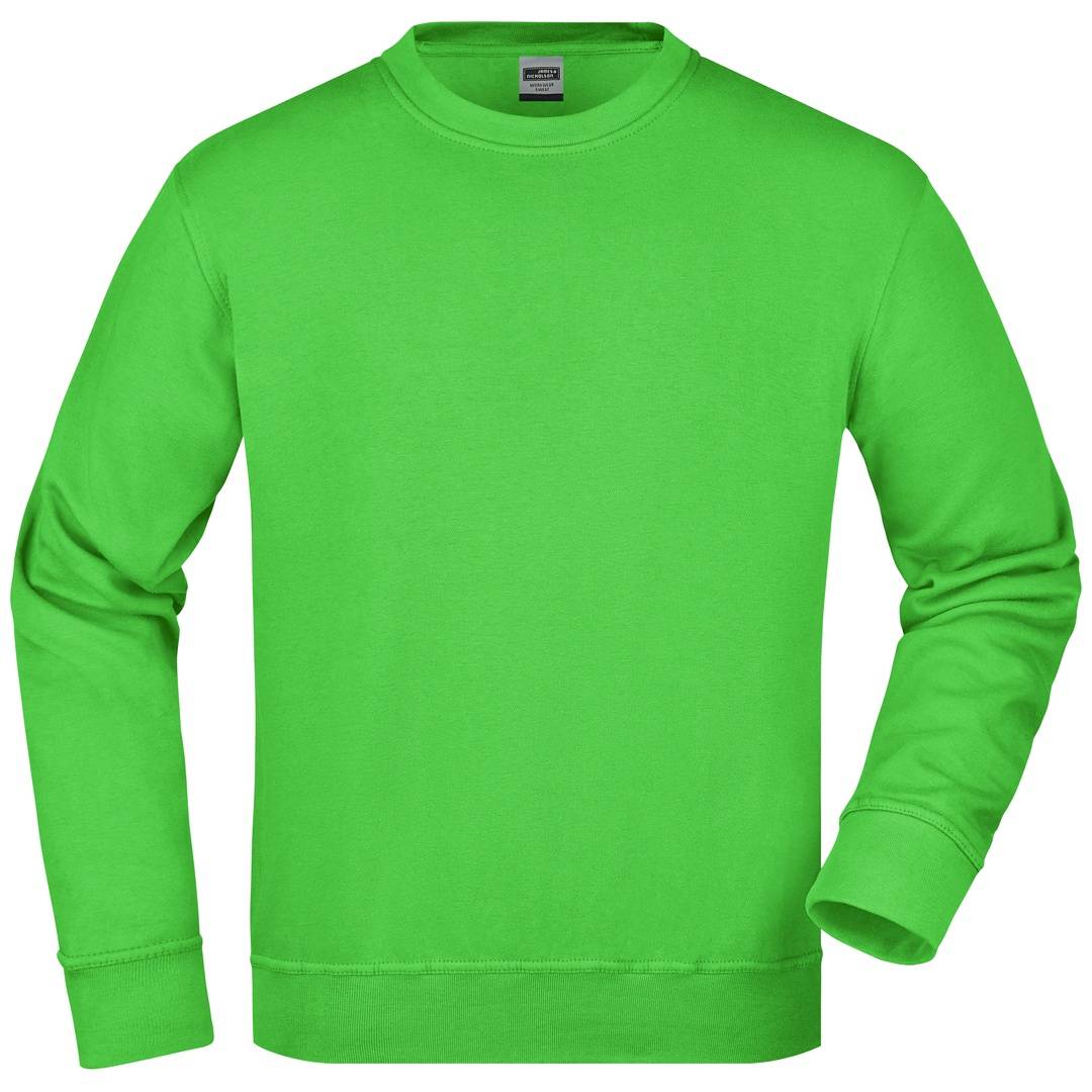 James & Nicholson Klassisches Rundhals-Sweatshirt JN840, Gr. M lime-green