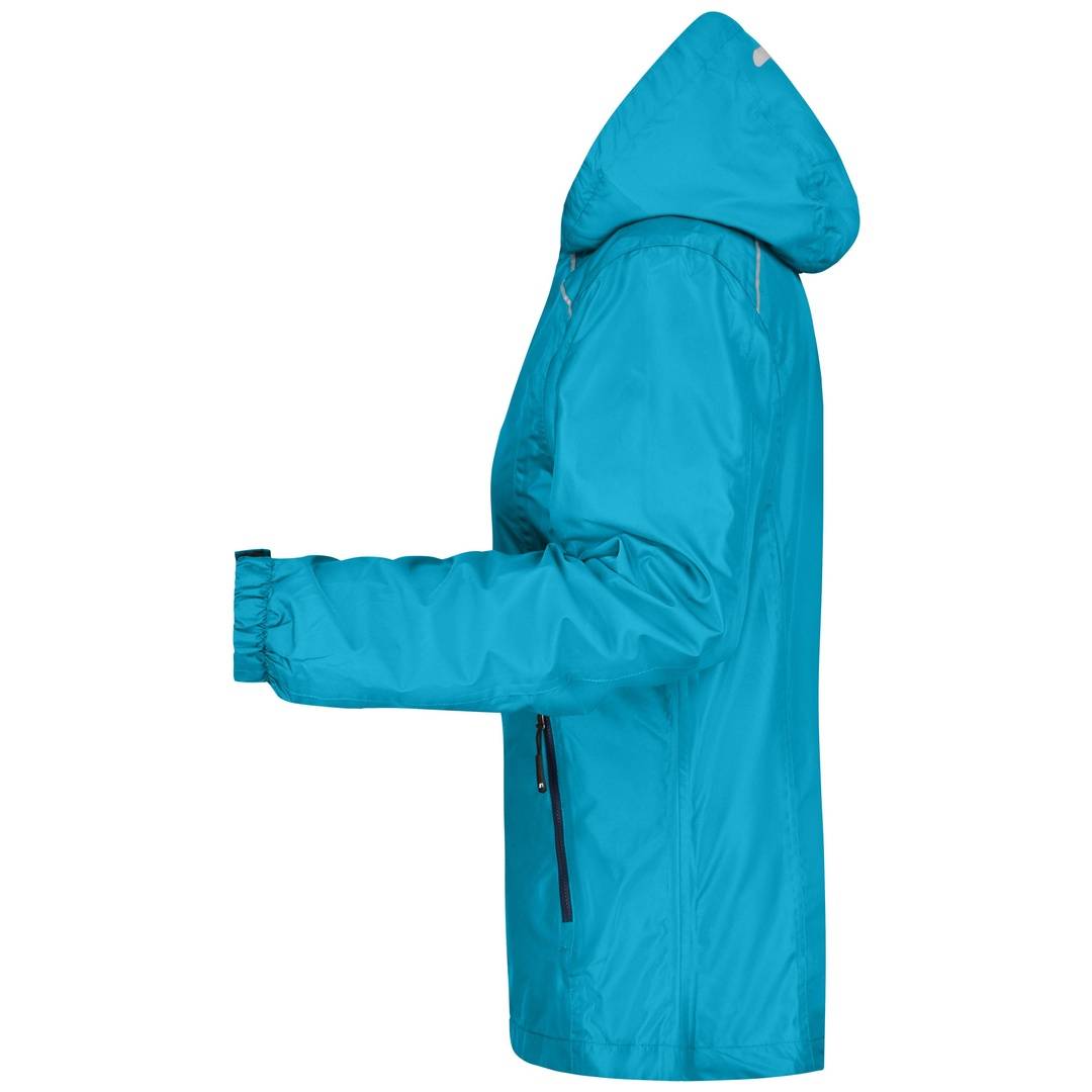 James & Nicholson Sportliche, funktionale Outdoorjacke Damen JN1117 Gr. M turquoise/iron-grey