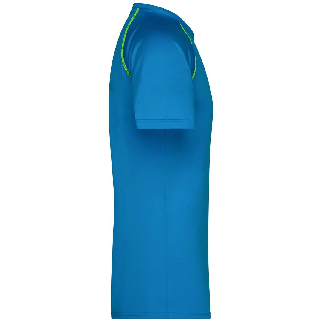 James & Nicholson Funktions-Shirt Herren JN496 Gr. S bright-blue/bright-yellow