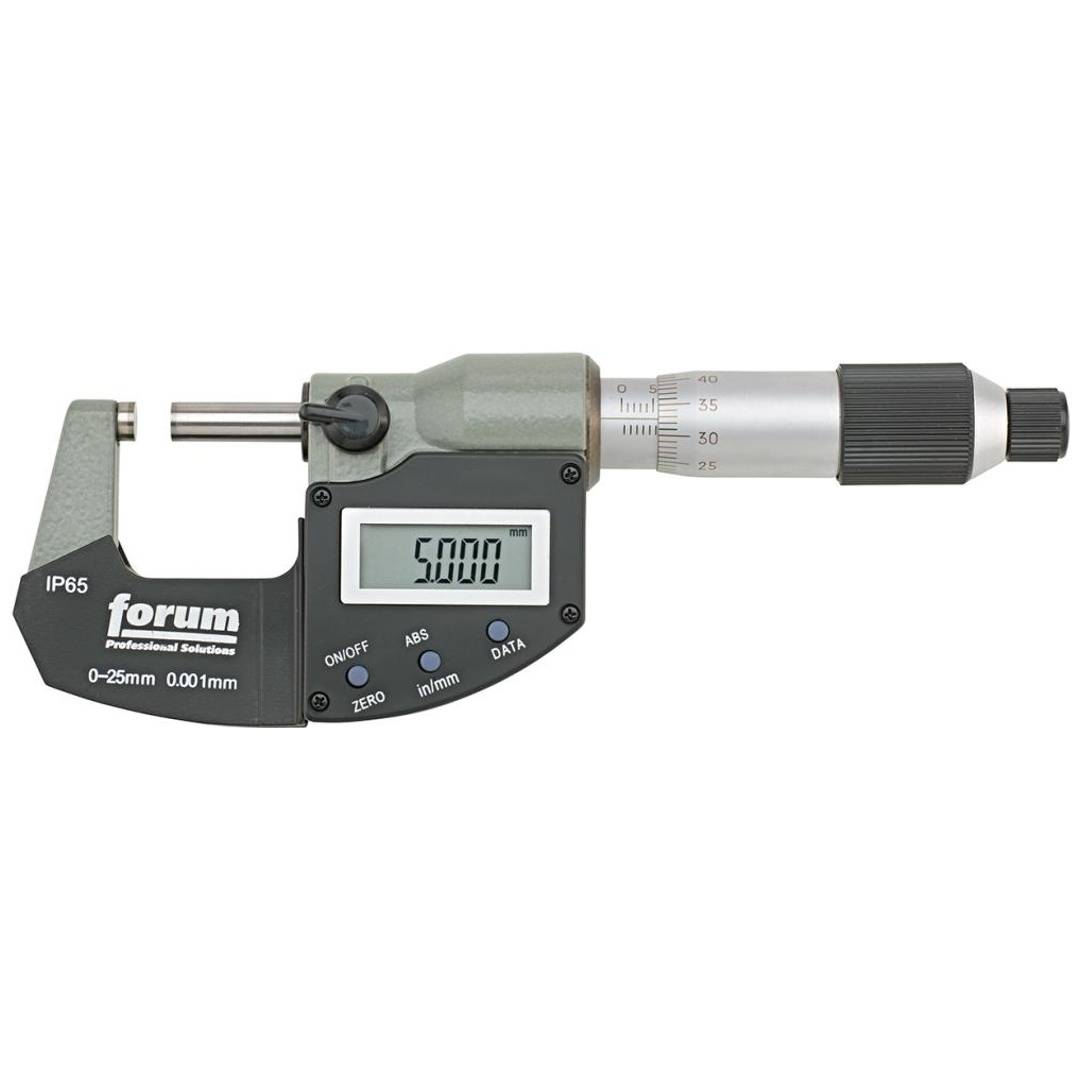 Dig. Bügelmess. IP65 0- 25mm FORUM