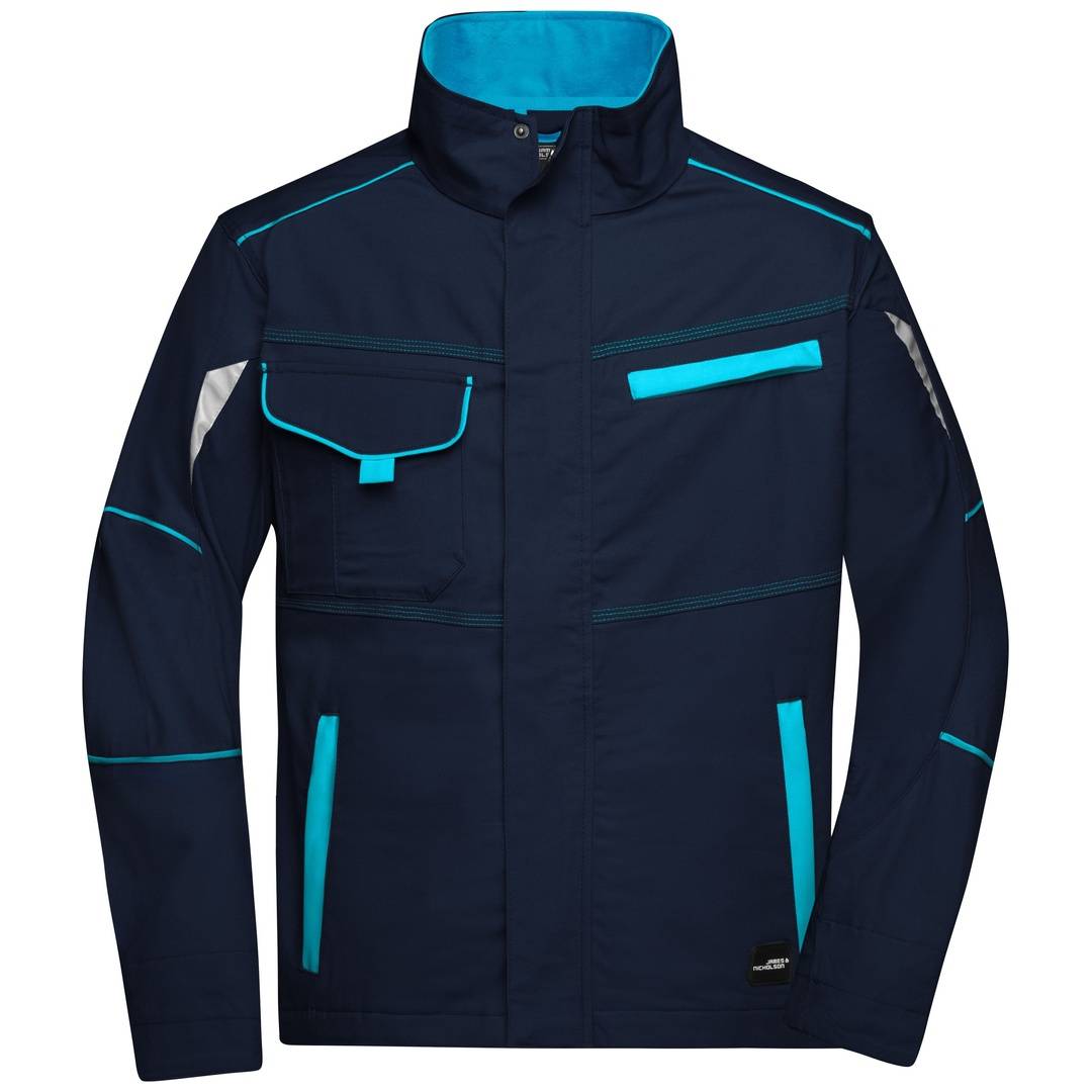 James & Nicholson Funktionelle Jacke JN849 Gr. XS navy/turquoise
