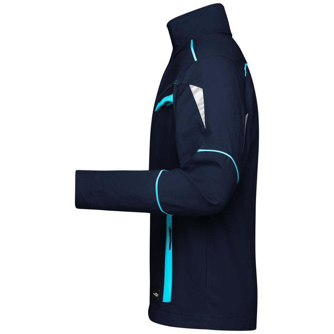 James & Nicholson Funktionelle Jacke JN849 Gr. XS navy/turquoise