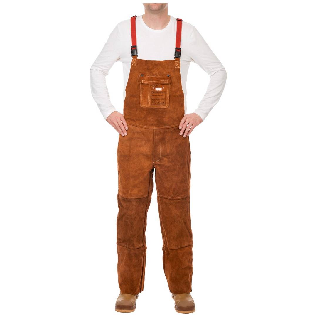 Schweißerlatzhose WELDAS 44-7440/7648 Gr.XL L=144cm, Lava Brown™ Spalt-Rindleder