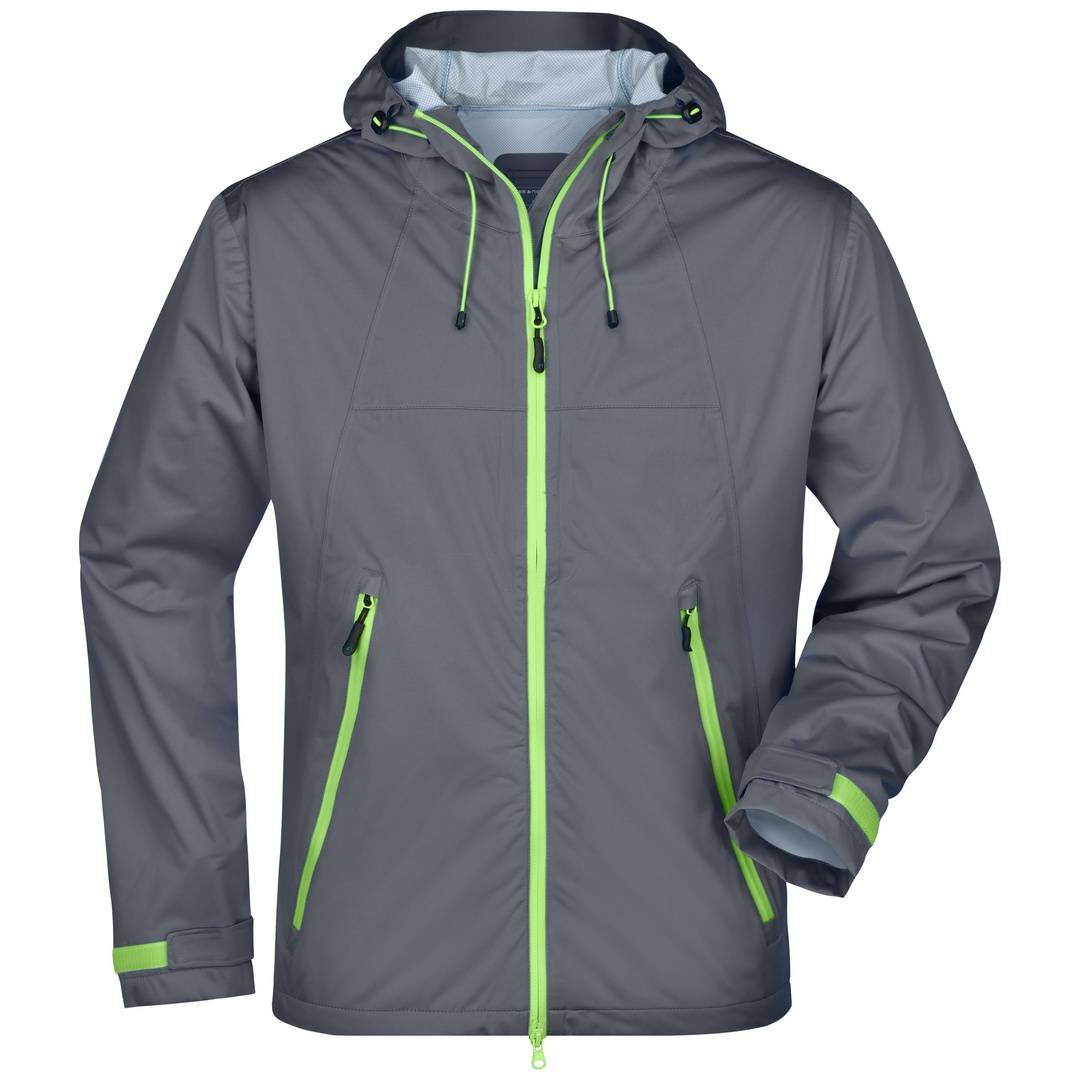 James & Nicholson Ultraleichte Softshelljacke Herren JN1098 Gr. 3XL iron-grey/green