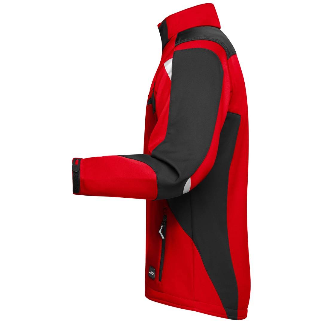 James & Nicholson Professionelle Softshelljacke JN844 Gr. 4XL red/black