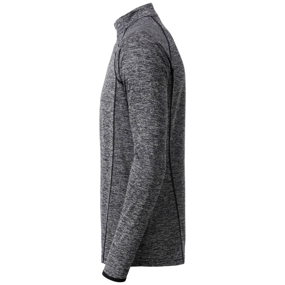 James & Nicholson Langarmshirt Herren JN498 Gr. 2XL black-melange/black