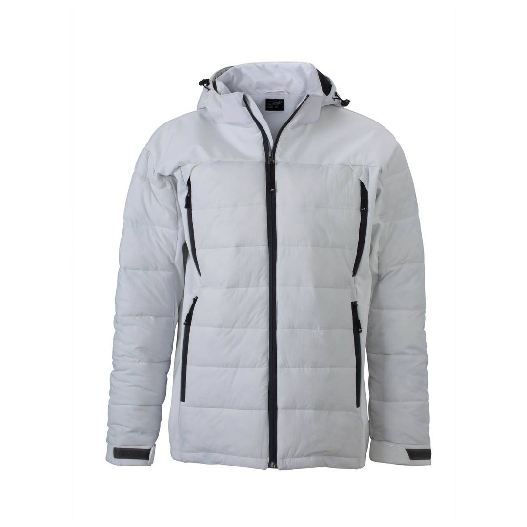 James & Nicholson Mens Outdoor Hybrid Jacket JN1050 Gr. L white