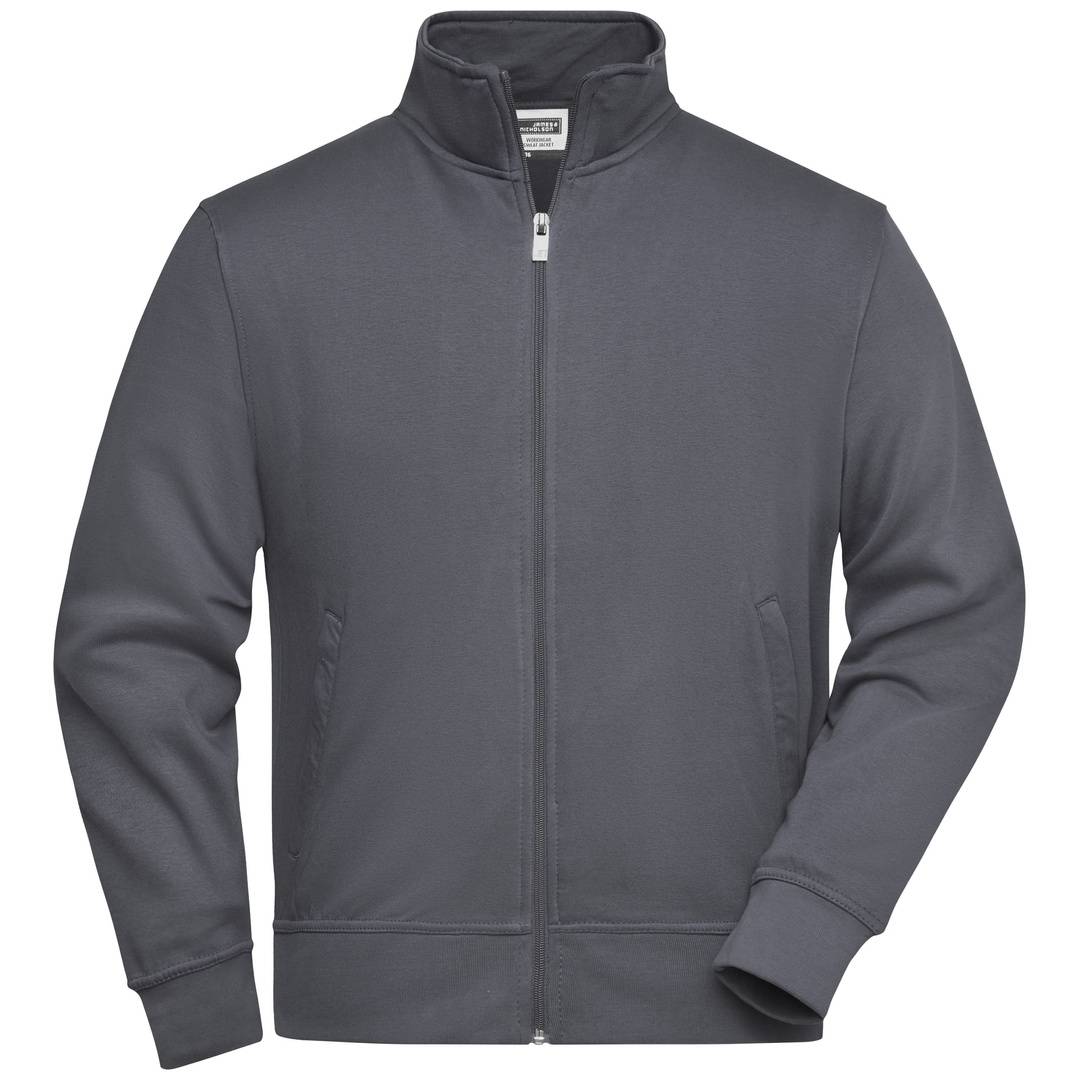 James & Nicholson Sweatjacke JN836 Gr. L carbon