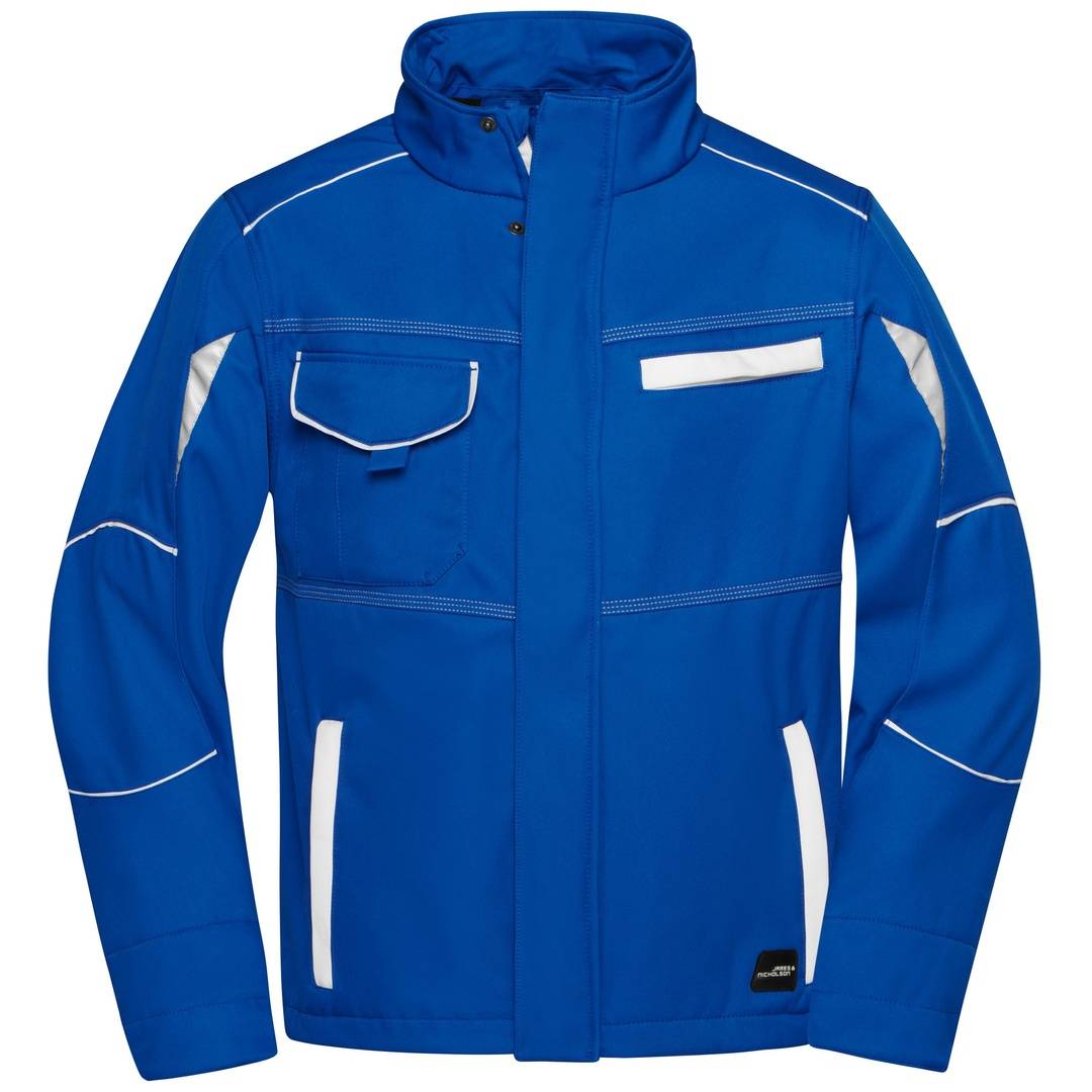 James & Nicholson Wind- und Wasserfeste Softshelljacke JN851 Gr. 6XL royal/white
