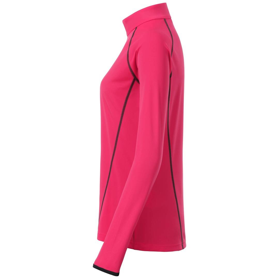 James & Nicholson Langarmshirt Damen JN497 Gr. XS bright-pink/titan