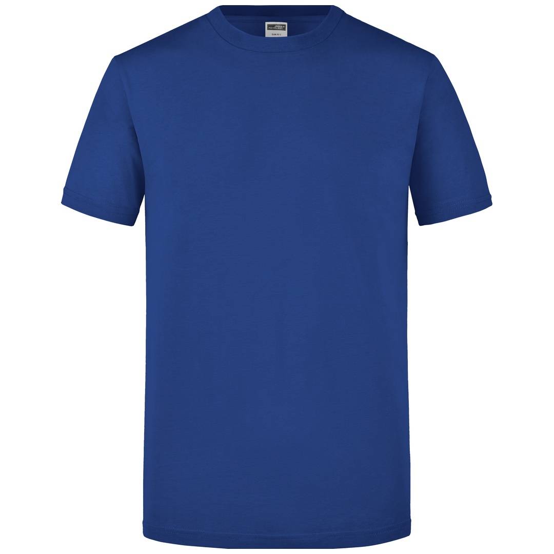 James & Nicholson Figurbetontes Rundhals-T-Shirt Herren Slim Fit JN911 Gr. L royal