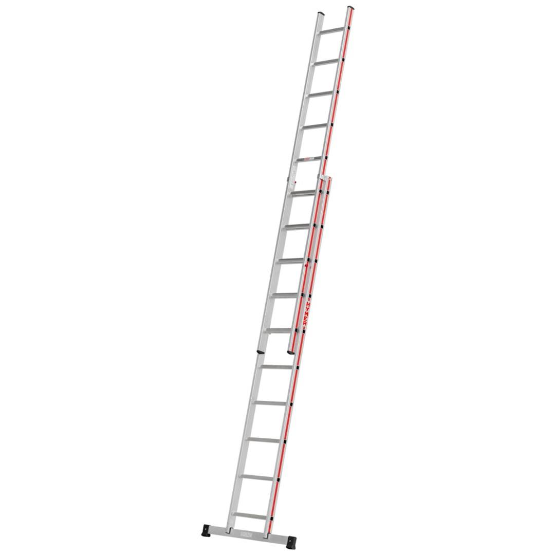 Hymer Schiebeleiter zweiteilig 2x14 Sprossen AH 7,40m