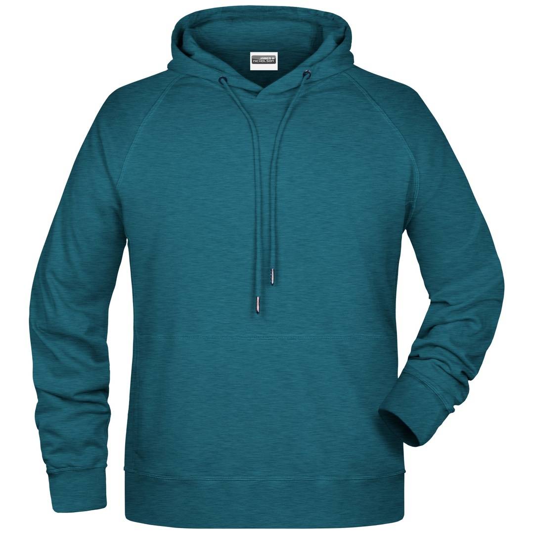James & Nicholson Kapuzensweat JN8024 Gr. S petrol-melange