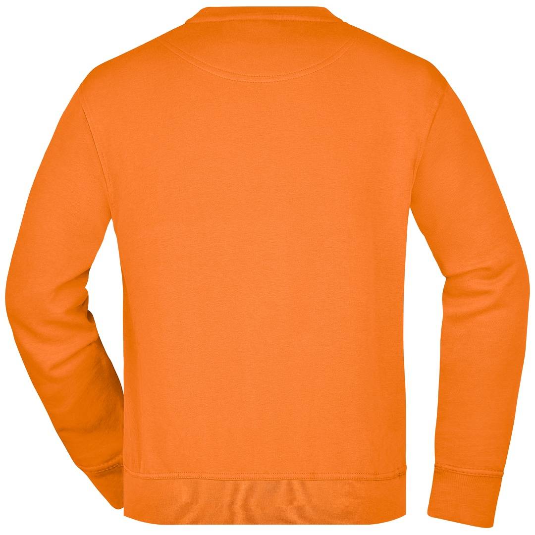 James & Nicholson Klassisches Rundhals-Sweatshirt JN840, Gr. XS orange