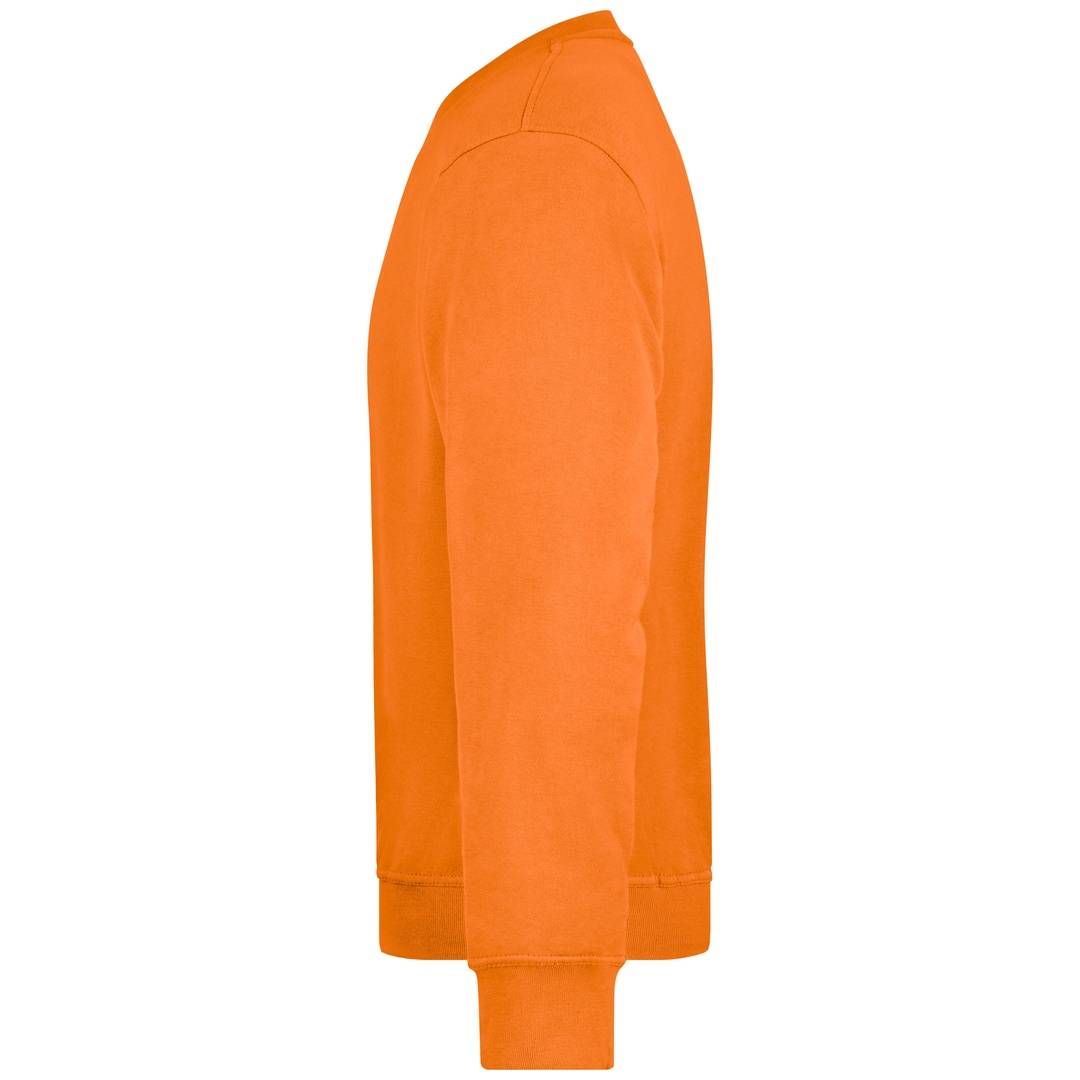 James & Nicholson Klassisches Rundhals-Sweatshirt JN840, Gr. XS orange
