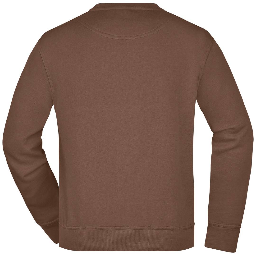 James & Nicholson Klassisches Rundhals-Sweatshirt JN840, Gr. M brown