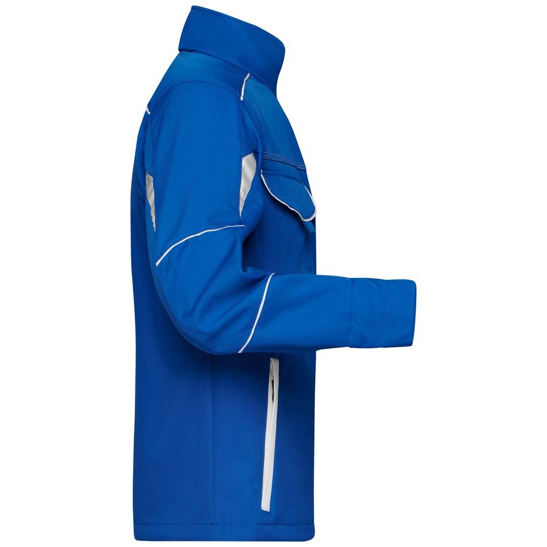 James & Nicholson Wind- und Wasserfeste Softshelljacke JN851 Gr. XL royal/white