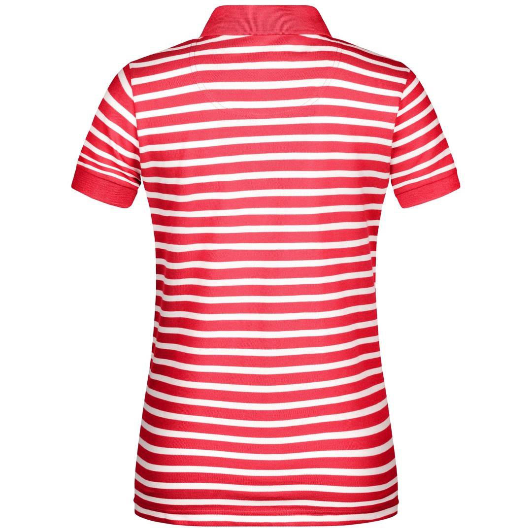 James & Nicholson Poloshirt Maritim Damen 8029 Gr. L red/white