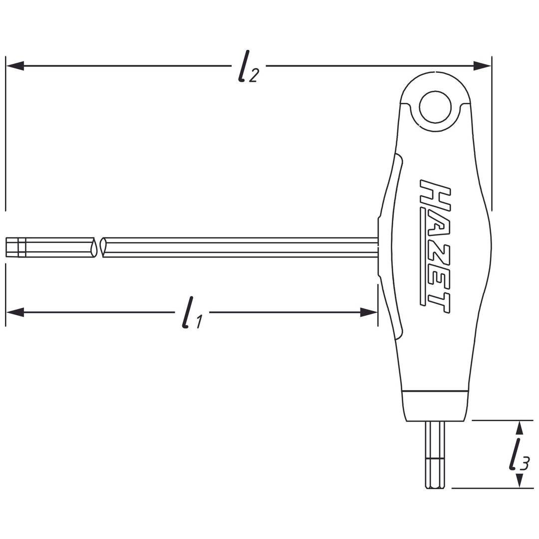 Hazet 829KK-2.5 Innen-Sechskantschraubendreher Schlüsselweite (metrisch): 2.5 mm Klingenlänge: 100 mm