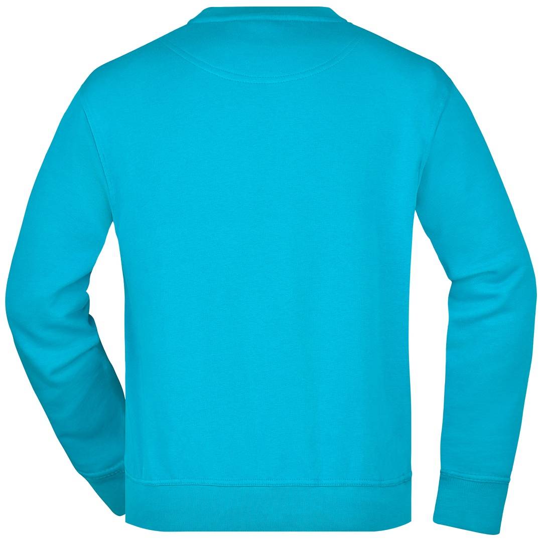 James & Nicholson Klassisches Rundhals-Sweatshirt JN840, Gr. 3XL turquoise