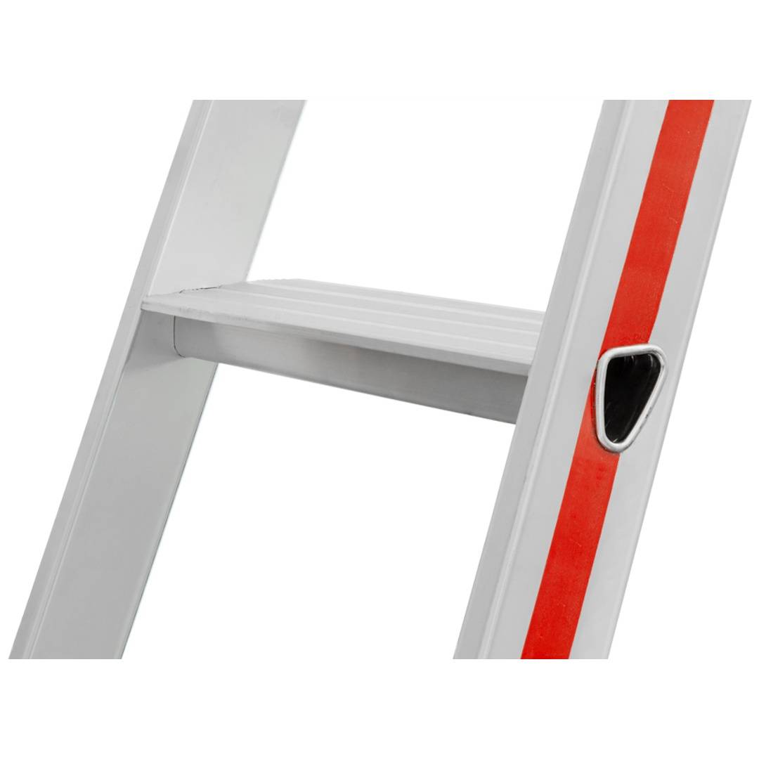 Hymer Stufenstehleiter, beidseitig begehbar, 2x7 Stufen, Länge 1,79 m