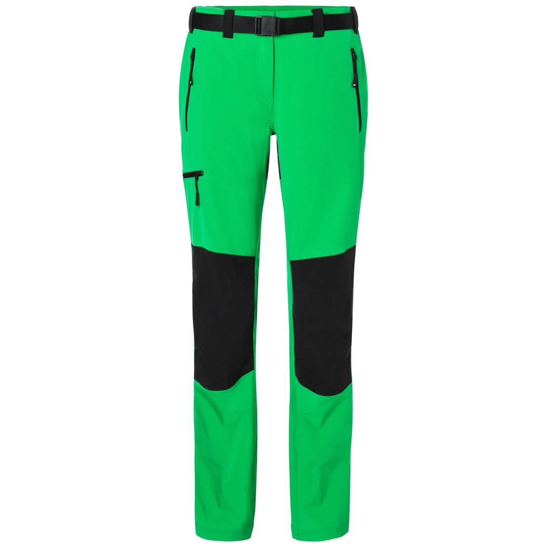 James & Nicholson Bi-elastische Damen Trekkinghose JN1205 Gr. XS fern-green/black