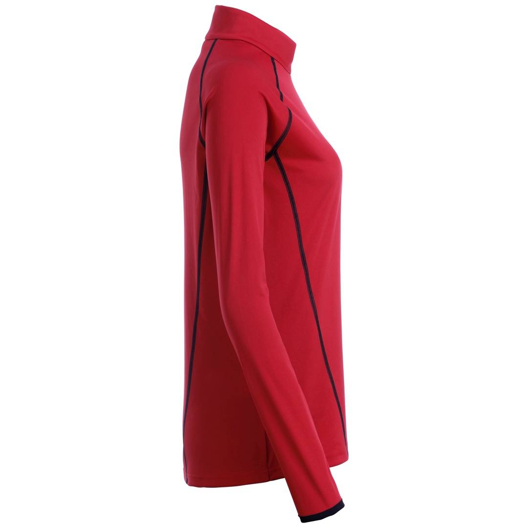 James & Nicholson Langarmshirt Damen JN497 Gr. L red/black
