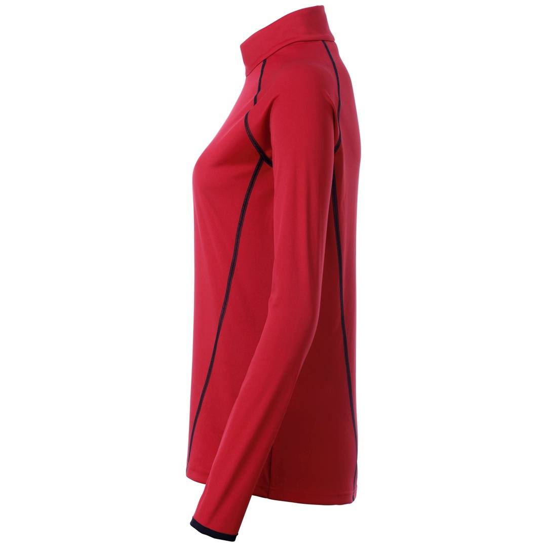 James & Nicholson Langarmshirt Damen JN497 Gr. L red/black