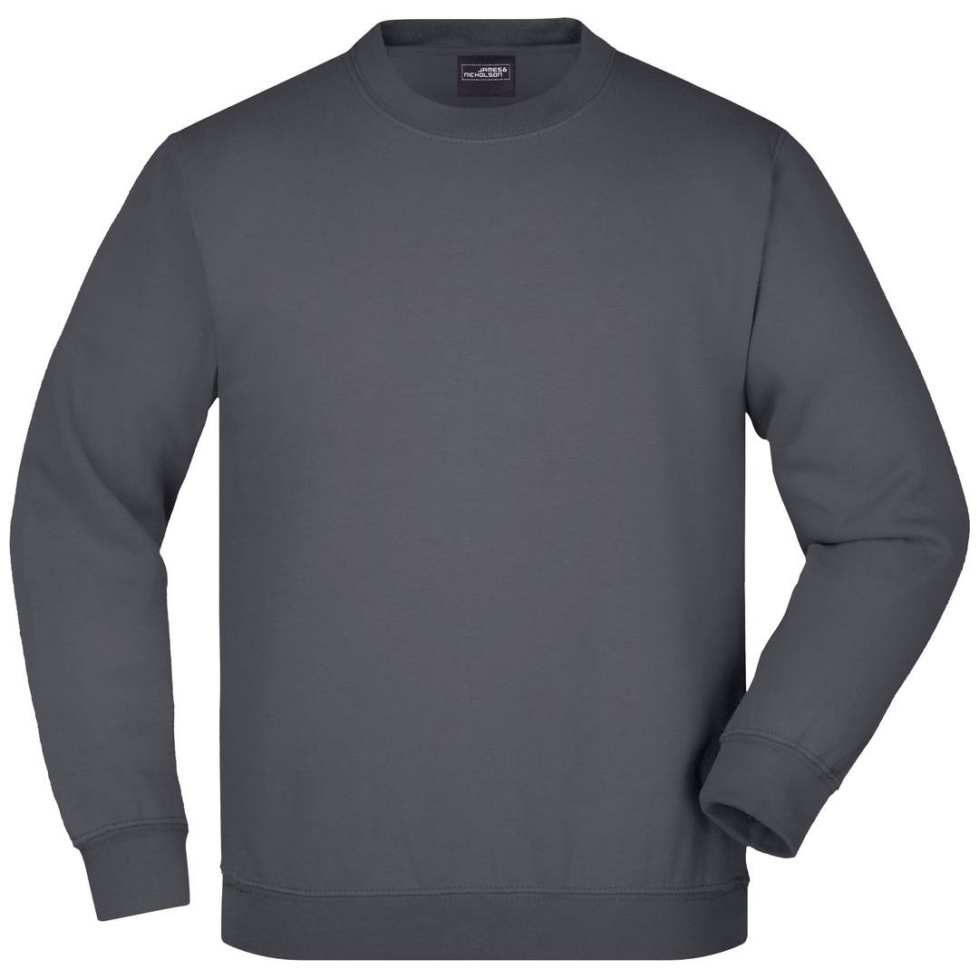 James & Nicholson Klassisches Komfort Rundhals-Sweatshirt Kinder JN040K Gr. XS-104 carbon