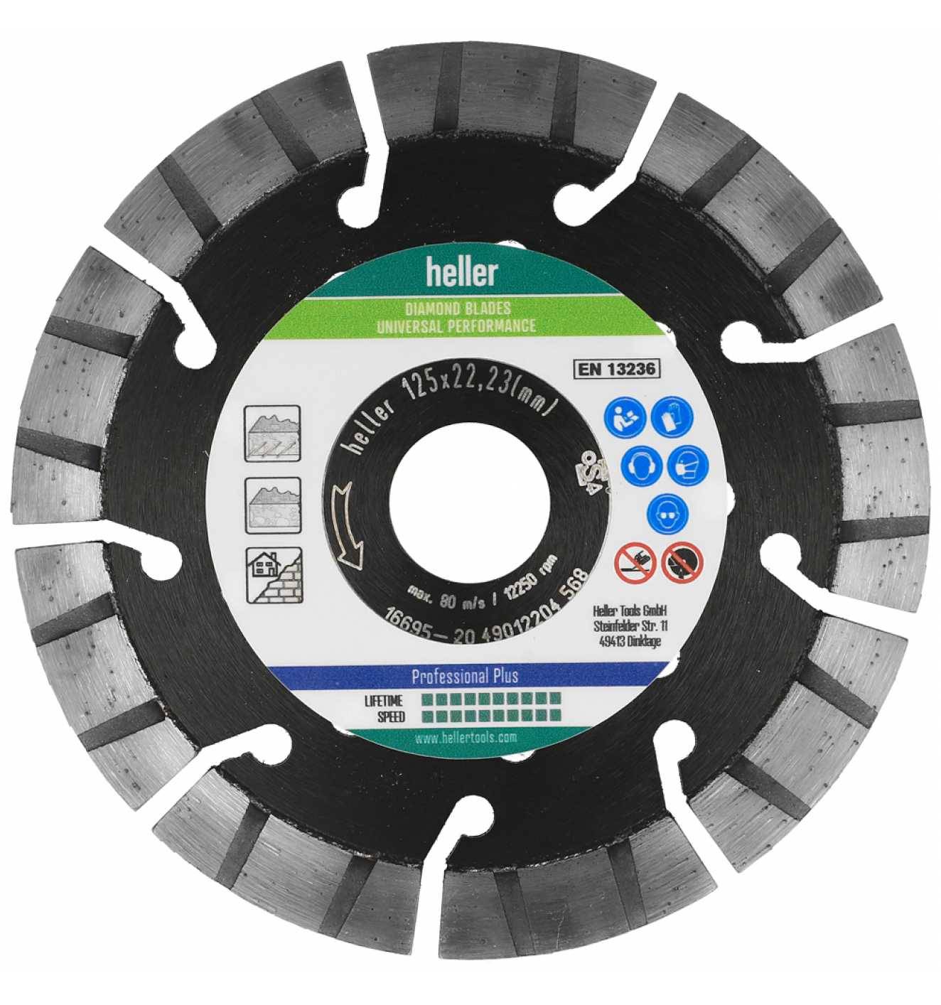 Heller Tools 29934 Diamanttrennscheibe Durchmesser 400mm Bohrungs-Ø 25.4mm Beton, Stein 1St.