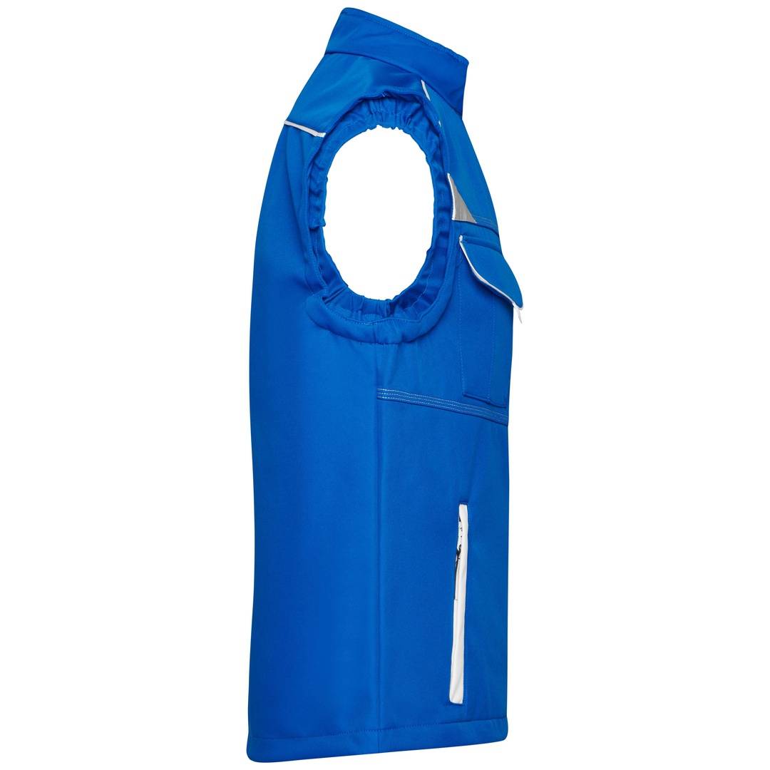 James & Nicholson Softshellweste Wind- und wasserabweisend JN852 Gr. 6XL royal/white