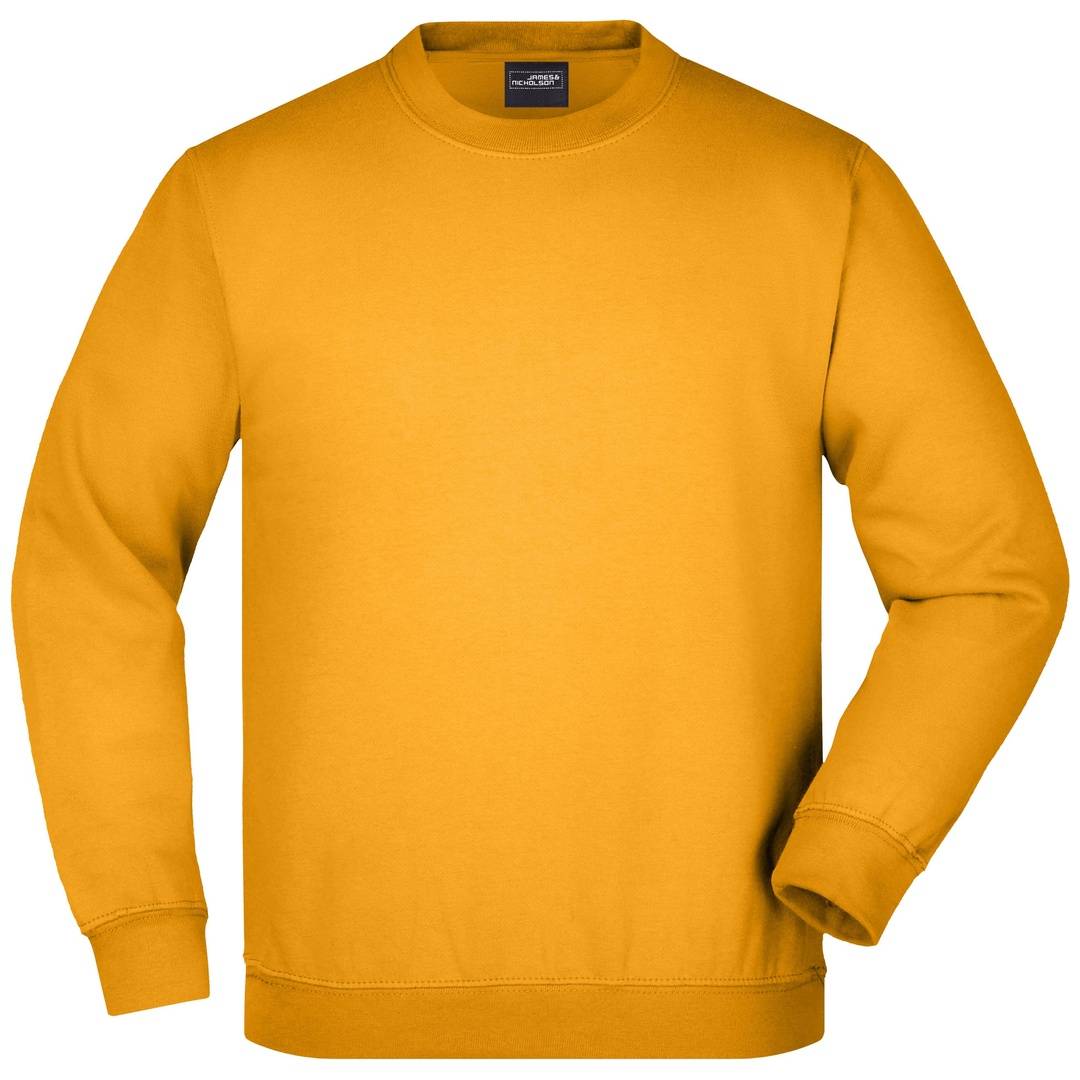 James & Nicholson Klassisches Komfort Rundhals-Sweatshirt Kinder JN040K Gr. XS-104 gold-yellow