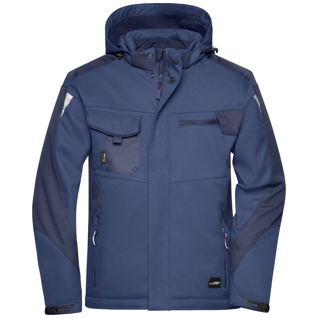 James & Nicholson Professionelle Softshelljacke mit Innenfutter JN824 Gr. M navy/navy