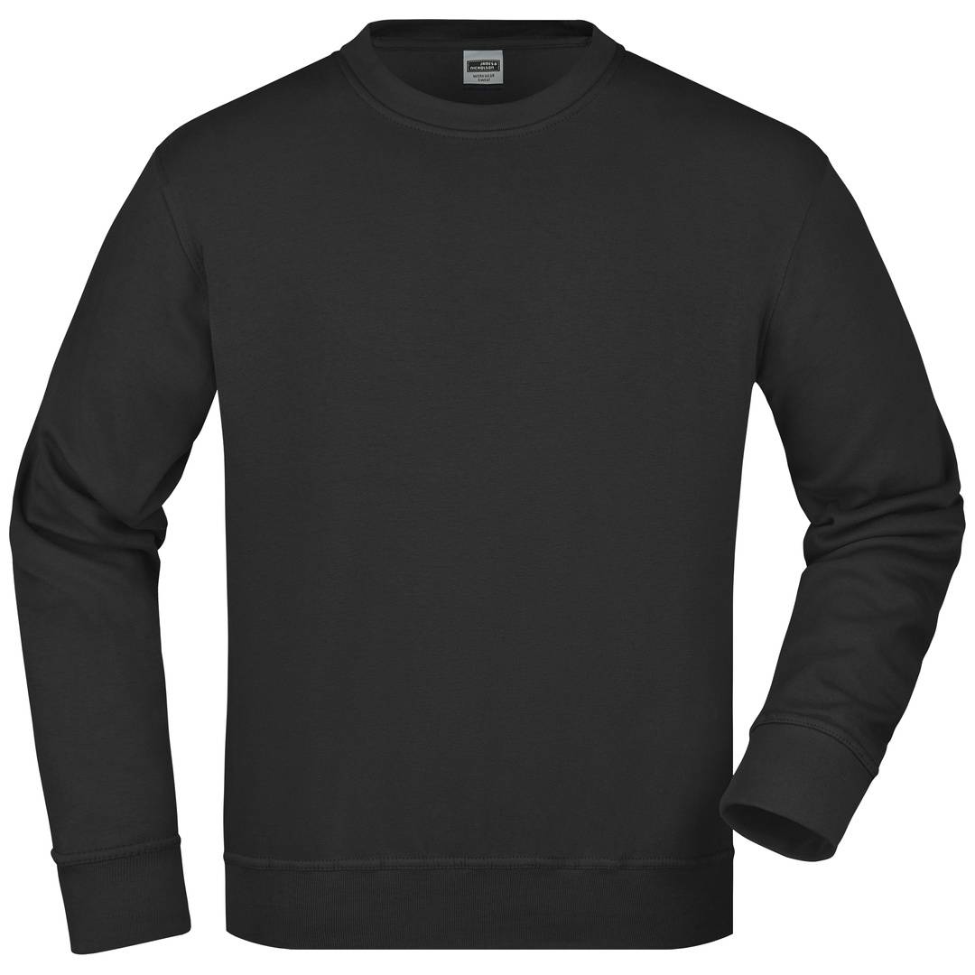 James & Nicholson Klassisches Rundhals-Sweatshirt JN840, Gr. XL black