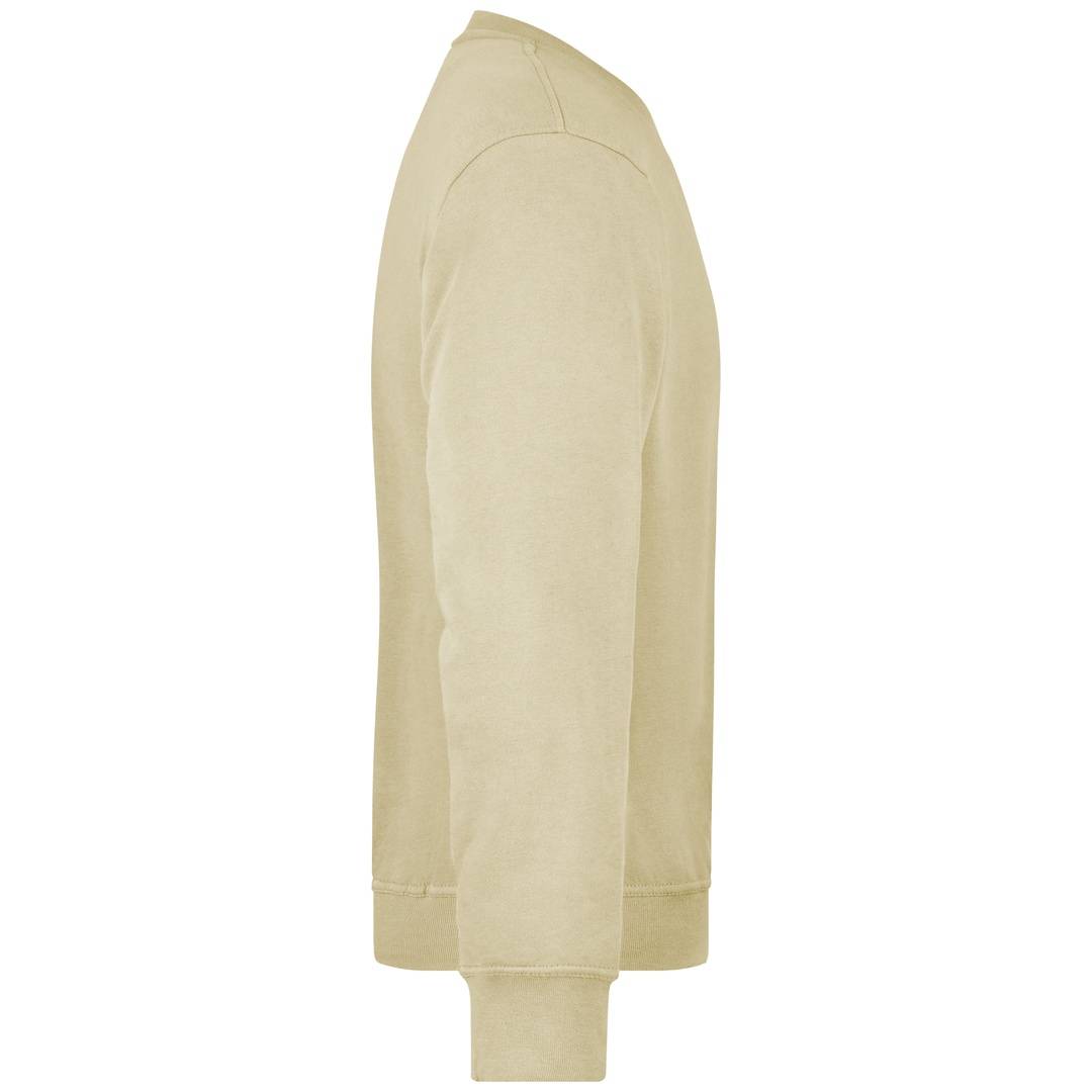 James & Nicholson Klassisches Rundhals-Sweatshirt JN840, Gr. XS stone